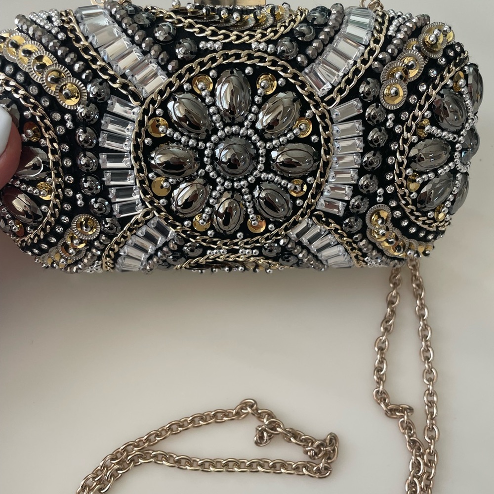 Multi color evening clutch